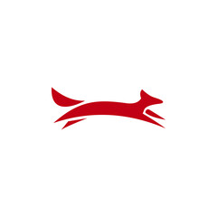 illustration logo fox icon templet