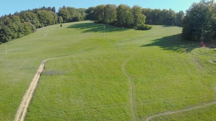 Golf park infrastructural resources in progress Celje, Slovenia aerial