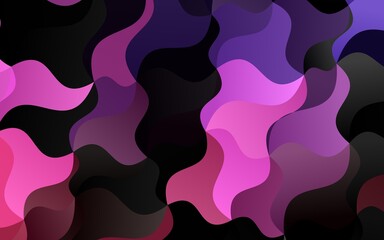 Dark Pink vector background with bubble shapes.