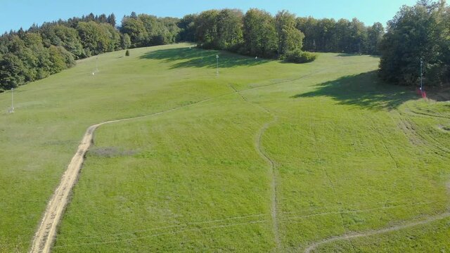 Golf park infrastructural resources in progress Celje, Slovenia aerial