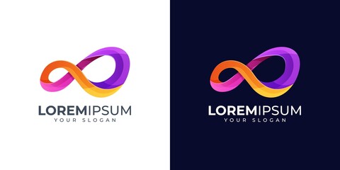 Colorful infinity logo design inspiration
