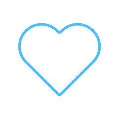 Heart shape, thin line, outline medical icon isolated on white background EPS Vector