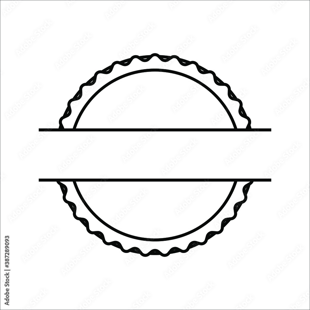 Poster scalloped circles vector. stamps vector icon isolated on blank background