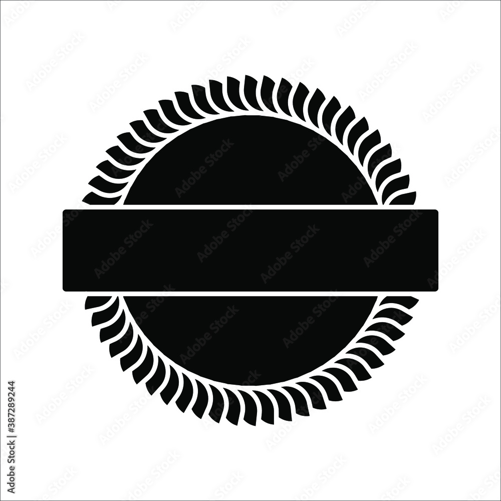 Poster scalloped circles vector. stamps vector icon isolated on blank background