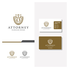 letter O law logo design and business card