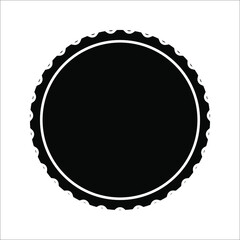 scalloped circles vector. Stamps vector icon isolated on blank background