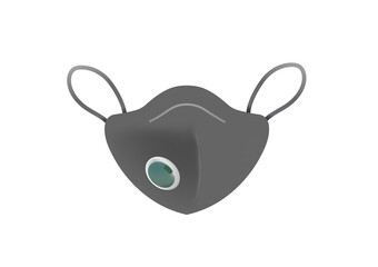 black medical face mask vectors for antivirus and Covid-19 isolated on white background ep04