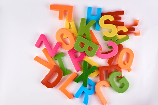 set of alphabets colored toys images