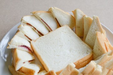 Bread food on wooden table