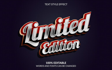 Editable Text Effect, Limited Edition Text Style