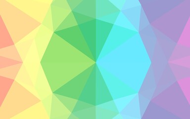 Light Multicolor, Rainbow vector polygon abstract backdrop.
