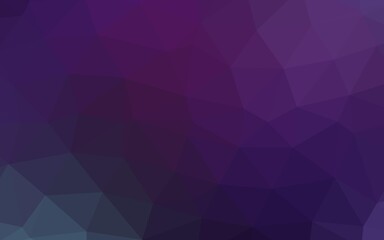 Dark Purple vector blurry triangle template.