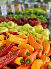 Peppers in the market