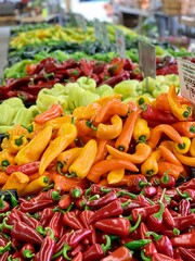 Peppers at market