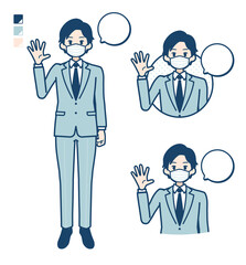 simple suit businessman mask_Greeting