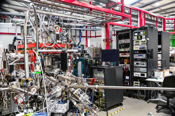 Interior of Scientific Experimental Laboratory with experimental stations