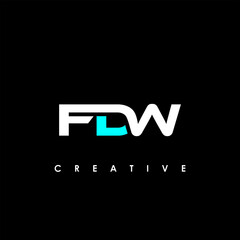 FDW Letter Initial Logo Design Template Vector Illustration
