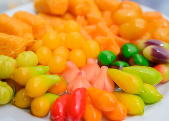 Colorful Thai desserts