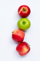 Fresh apples on white background.