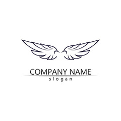 Black wing logo symbol for a professional designer