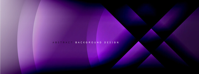 Fototapeta premium Vector abstract background - circle and cross on fluid gradient with shadows and light effects. Techno or business shiny design templates for text