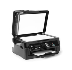 Fototapeta premium New open multifunction printer isolated on white