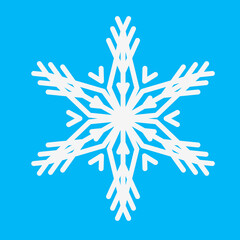 Snowflake icon. Outline vector icon. Thin line Christmas holiday symbol. Snow for creation of New Year artistic compositions. Winter decoration vector illustration
