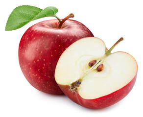 Ripe delicious apple with clipping path.