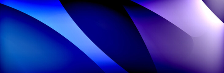 Fluid gradient neon color waves, vector abstract background