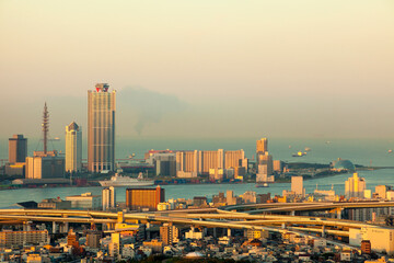 大阪ベイエリアの朝
