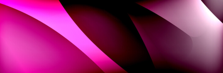 Fluid gradient neon color waves, vector abstract background