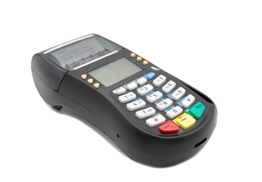Credit card reader isolated on white background
