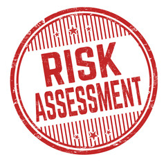 Risk assessment grunge rubber stamp