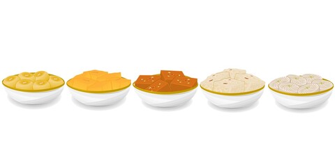 Indian Sweets or Mithai Like Sandesh,Petha,Barfi,Kalakand