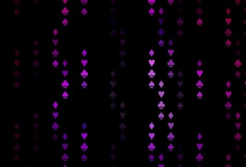 Dark Purple vector template with poker symbols.