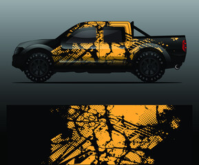 Truck decal graphic wrap vector, abstract background