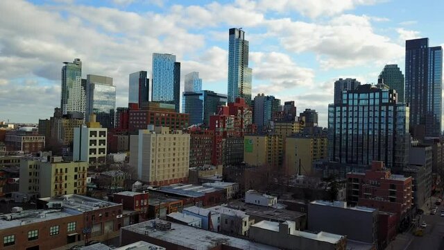 Scenic Aerial View of Long Island City Skyline in Queens, NY