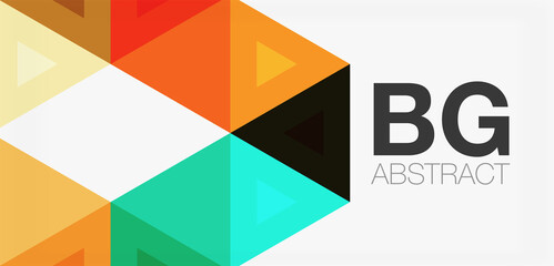 Mosaic triangle pattern abstract background for cover, banner, flyer and poster and other template