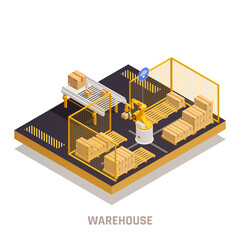 Warehouse Automation Isometric Element 