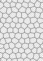 black honeycombs of any shape on the background of imitation of gray masonry