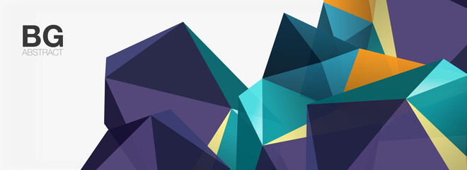 Obraz premium 3d mosaic abstract backgrounds, low poly shape geometric design