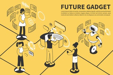 Future Gadget Isometric Background