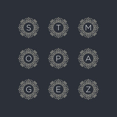 Set initial S, T, M, O, P, A, G, E, Z, logo template