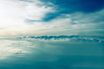 Fototapeta premium Bird's-eye view of the clouds .Texture or background