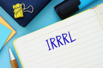 Conceptual photo about IRRRL with written phrase.