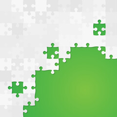 Vector banner background made pieces puzzle jigsaw