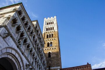 View of San Martino Cathedral and Tower, Lucca, Italy