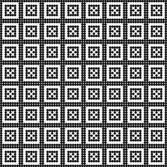 Fototapeta premium Abstract Cross Pattern Dots Logo generative computational art illustration