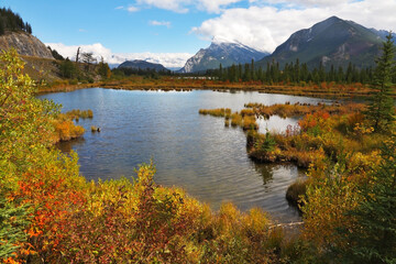 The lake in the Rocky Mountains