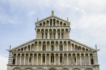 View of Pisa Cathedral in Piazza dei Miracoli on a Summer Day